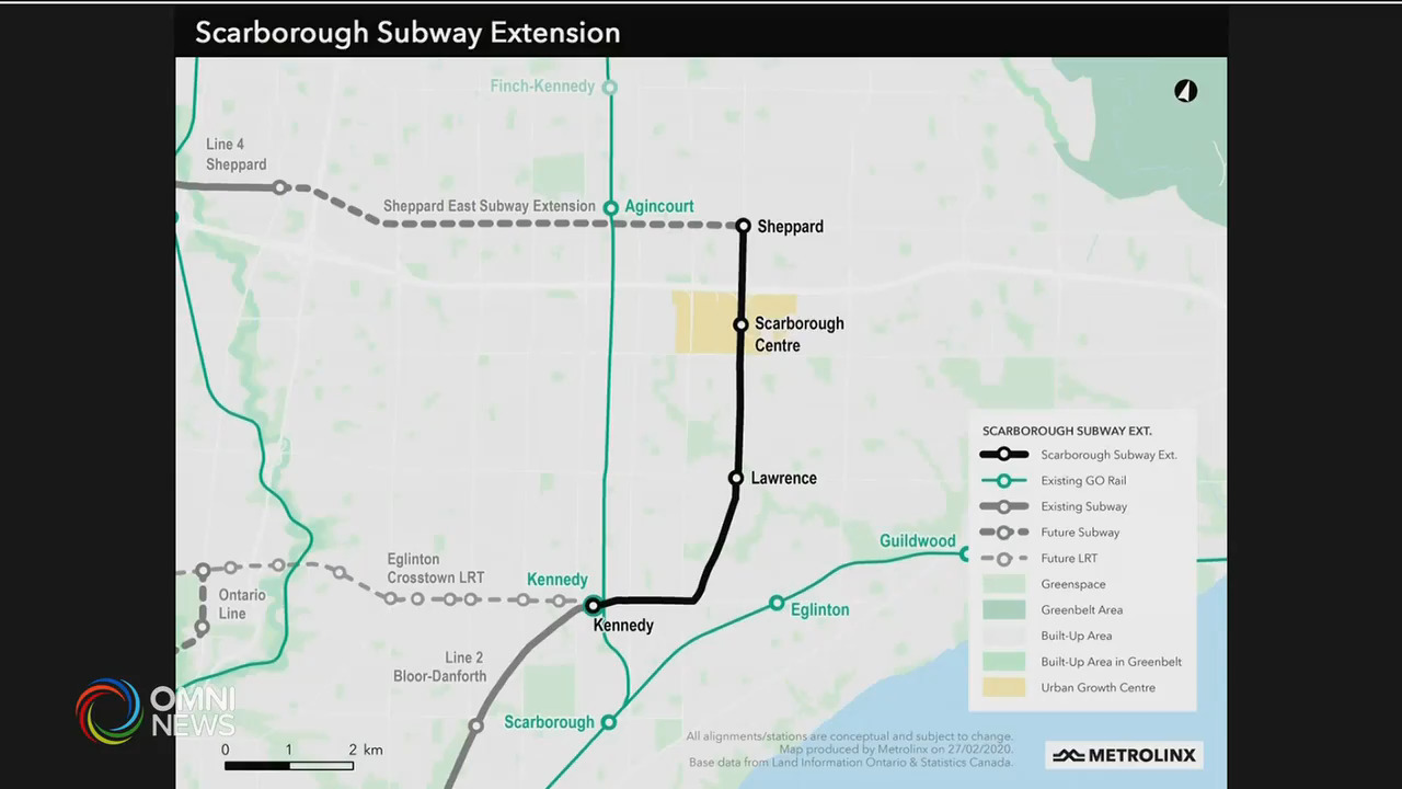 士嘉堡地鐵延伸線工程下月動工 -- May 26, 2021 (ON)