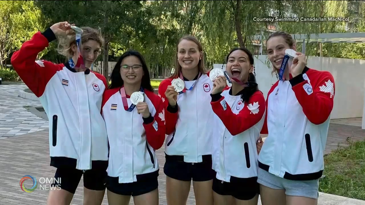 奥运会夺牌女泳将返抵多伦多 － Aug 04, 2021 (ON)