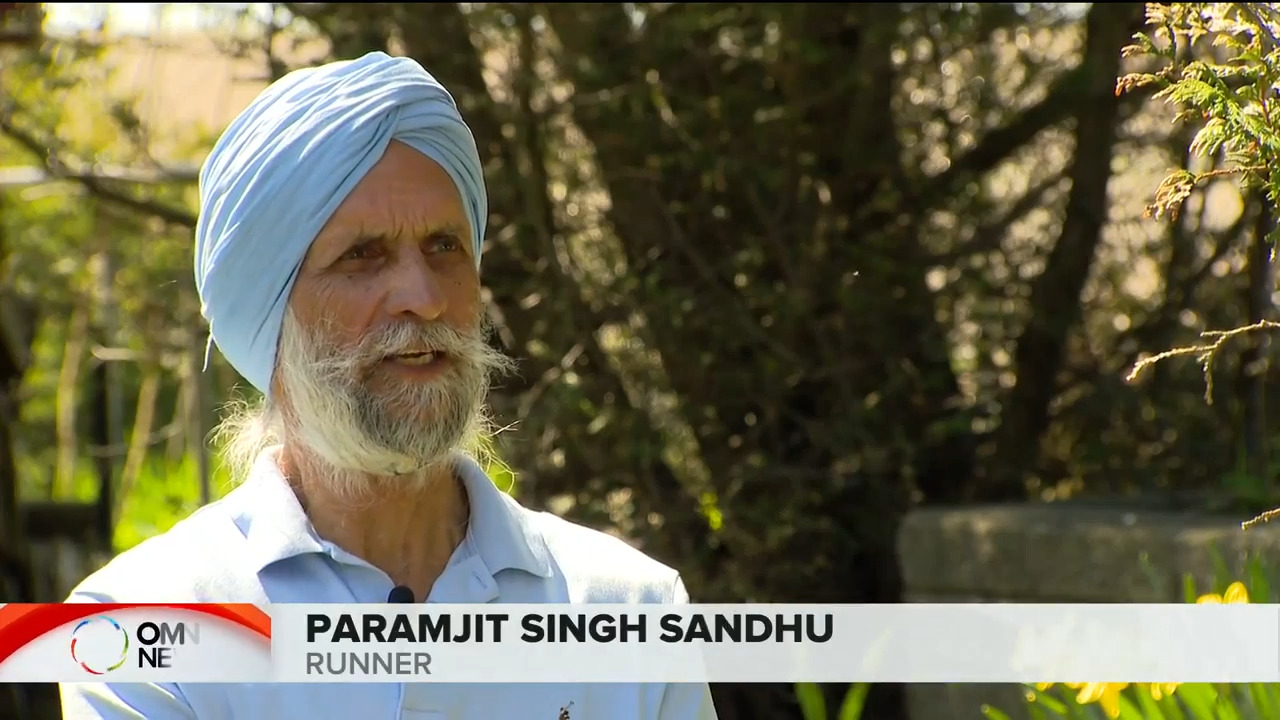 68-year-old Paramjit Singh Sandhu prepares for marathon