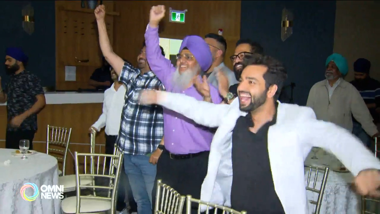 Indian Alliance Supporters watch live telecast for India's election results in Brampton