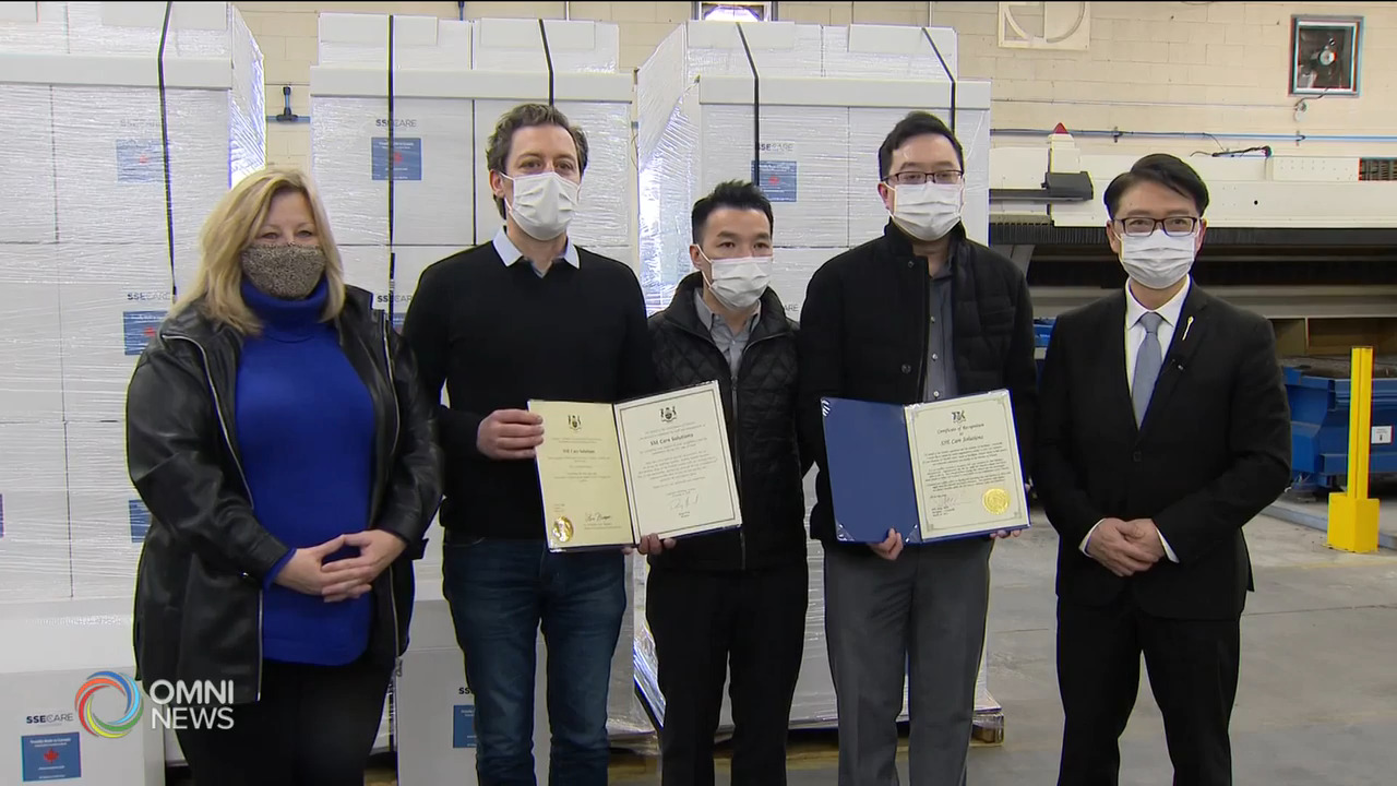 萬錦市生產商再向省府捐出25萬個防疫口罩 -- Mar 29, 2021