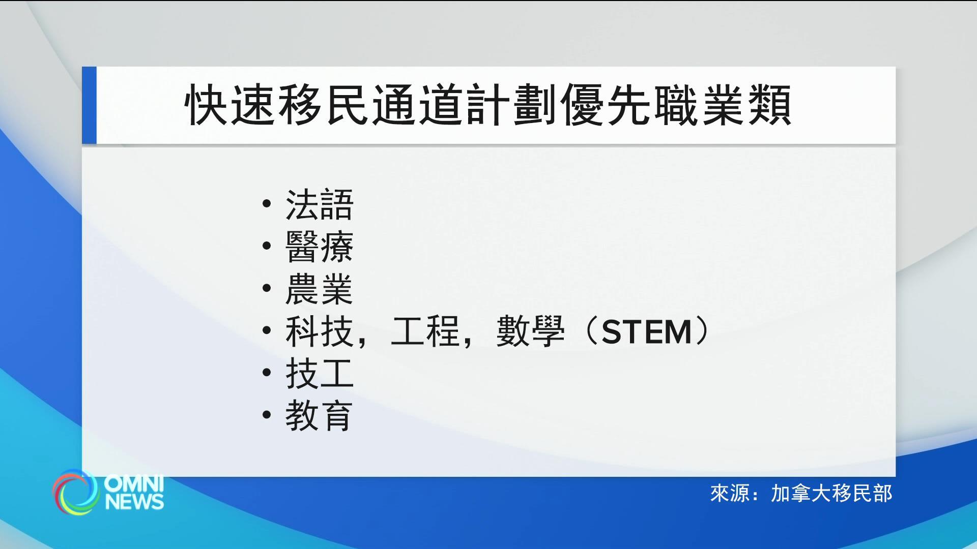 移民部调整今年快速移民通道职业类别