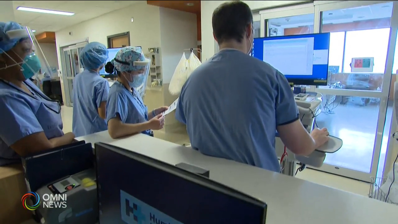 坎柏醫院深切治療部對抗疫情情况 -- Apr 08, 2021(ON)