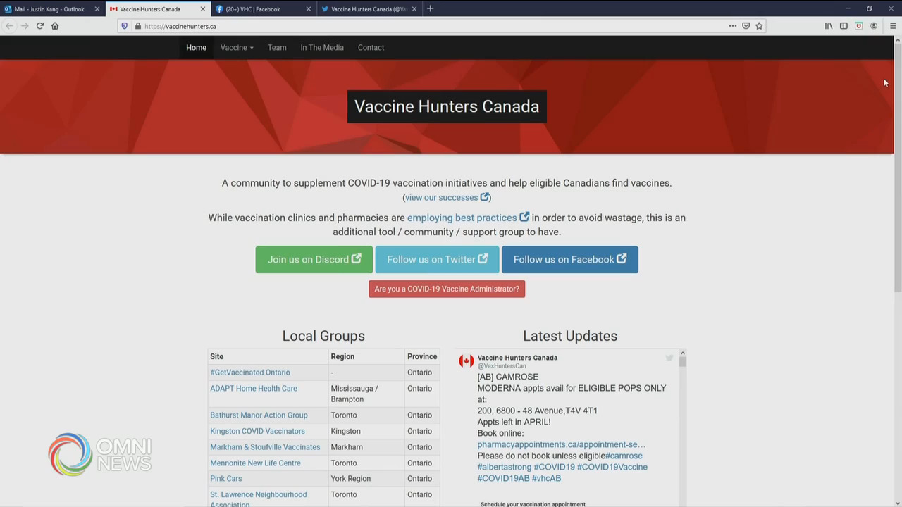 多市與社交平台合作 方便市民預約 -- Apr 28, 2021 (ON)