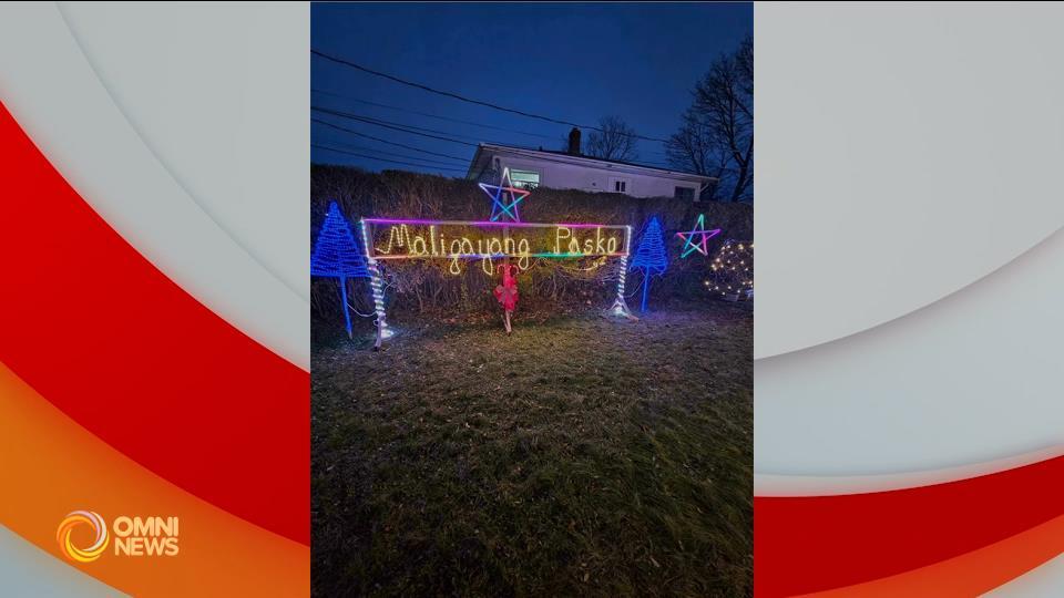 Diwa ng Paskong Pilipino ramdam sa Christmas lights decorations sa tahanan ng isang kababayan sa Nova Scotia