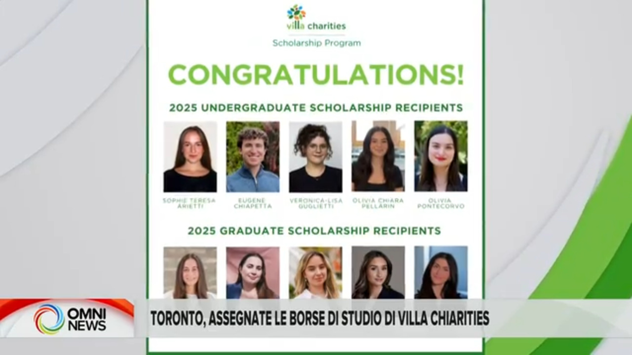 Ontario, assegnate le borse...