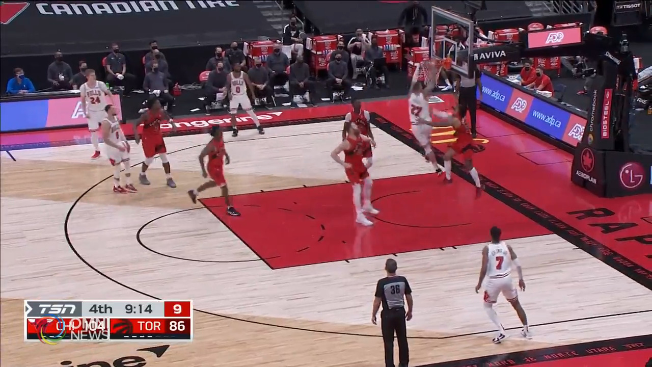 Raptors不敵芝加哥公牛 慘吞2連敗 -- Apr 09, 2021(ON)