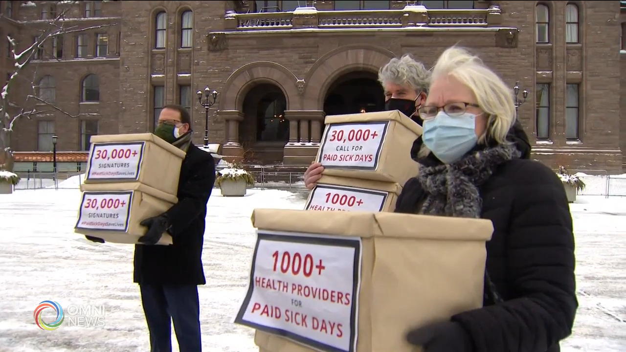 劳工团体要求省府支持带薪病假立法－ Feb 16, 2021