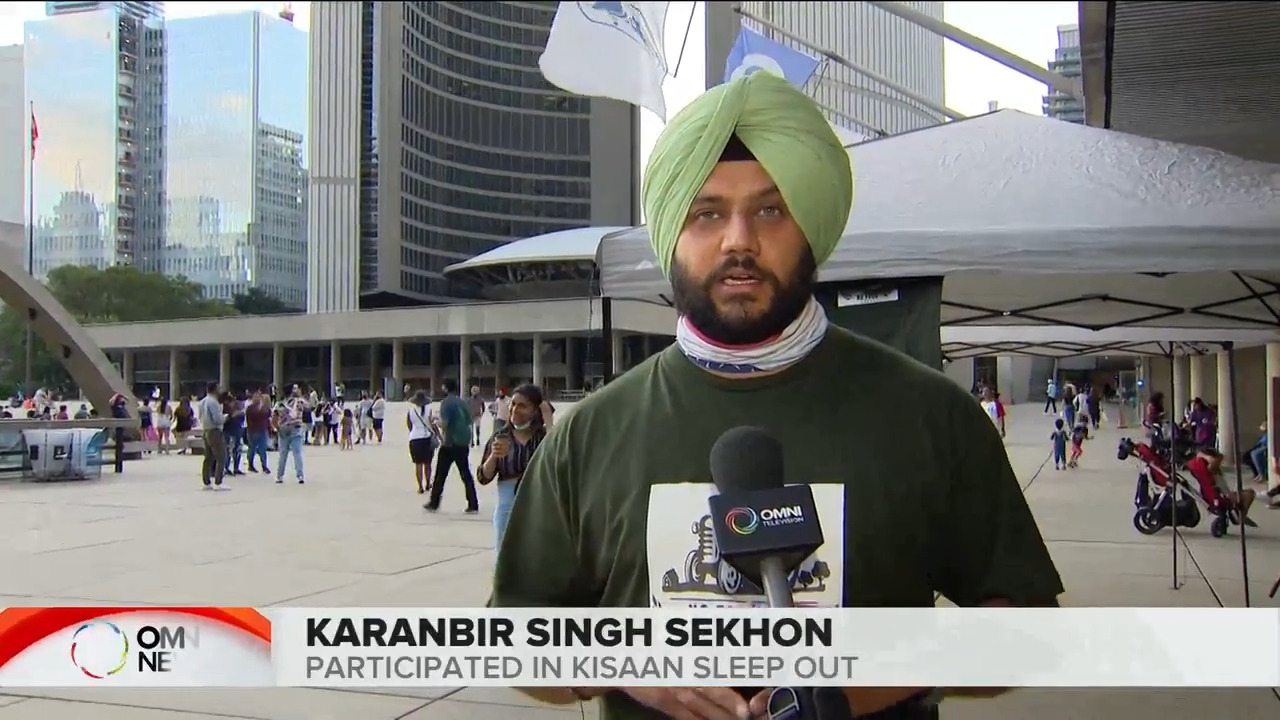 Toronto sleep out in solidarity with Indian farmers