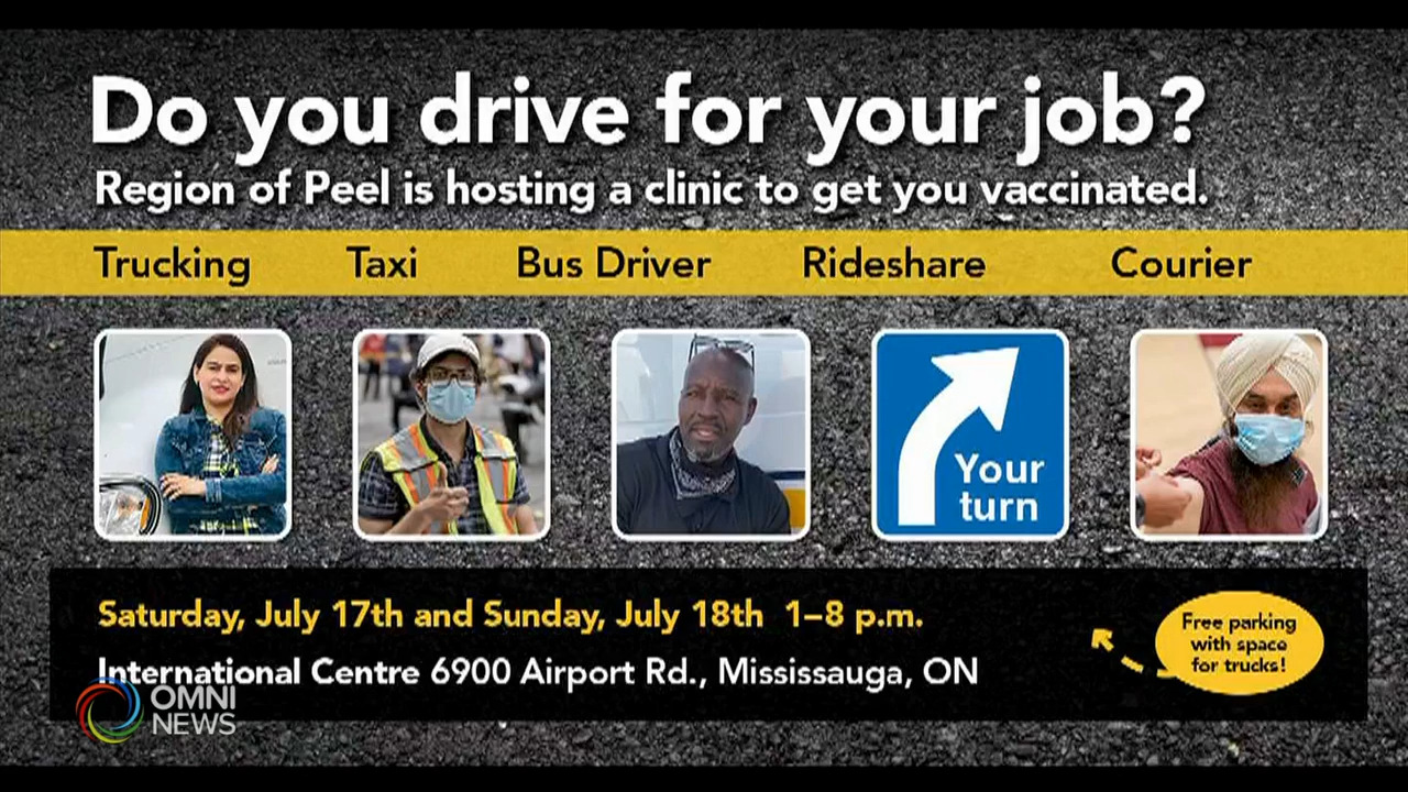 Peel targets vaccine clinic for truck drivers!