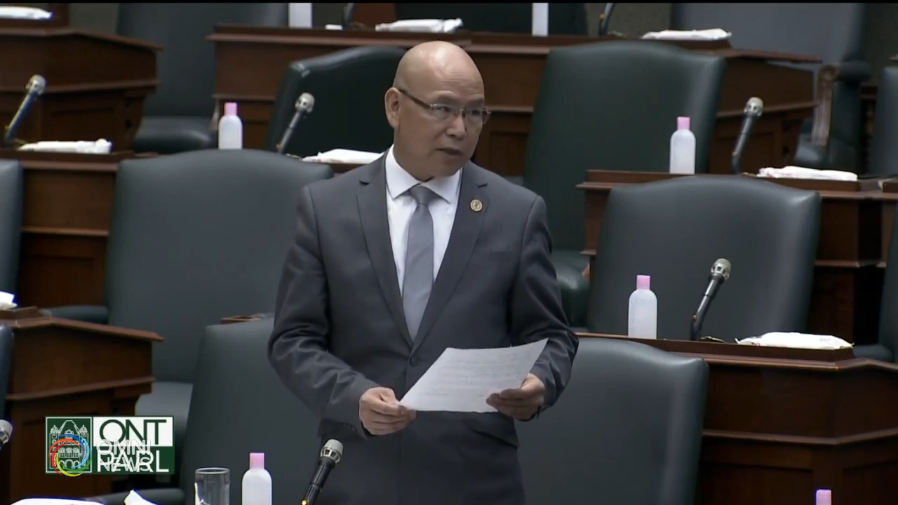 省議員私人草案訂立反歧視亞裔教育月 -- May 28, 2021 (ON)