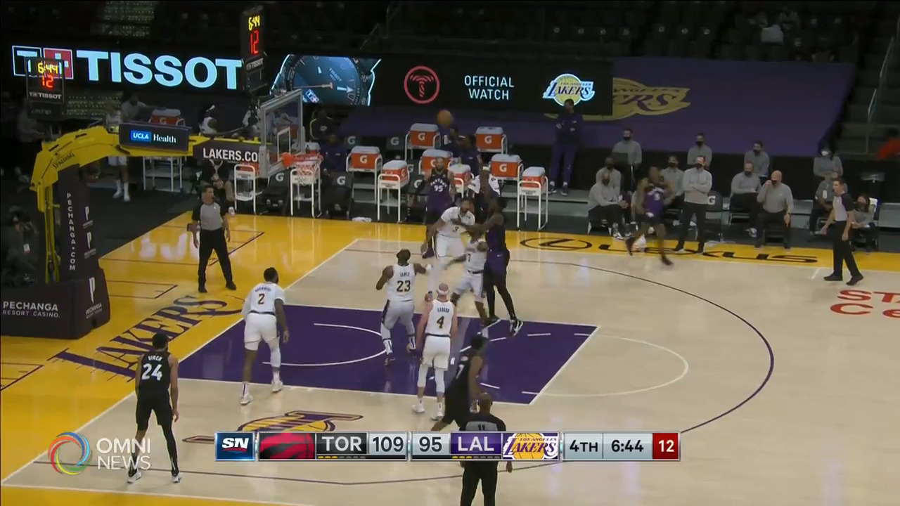 多倫多猛龍力挫強敵洛杉磯湖人 -- May 03, 2021 (ON)