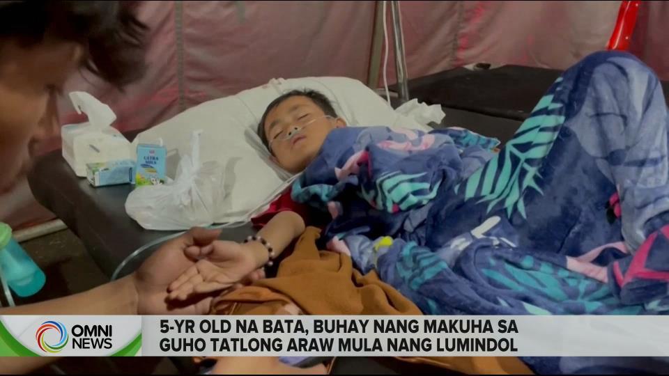 Limang taong gulang na bata, inilikas sa guho Limang taong gulang na bata, inilikas sa guho
