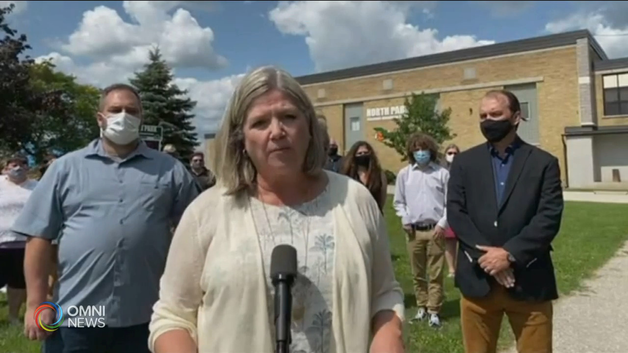 新民主黨呼籲接種疫苗方能復課 -- Aug 03, 2021 (ON)