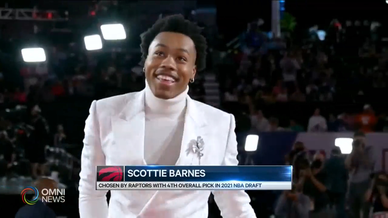 NBA選秀 多倫多猛龍選中Scottie Barnes -- Jul 30, 2021 (ON)