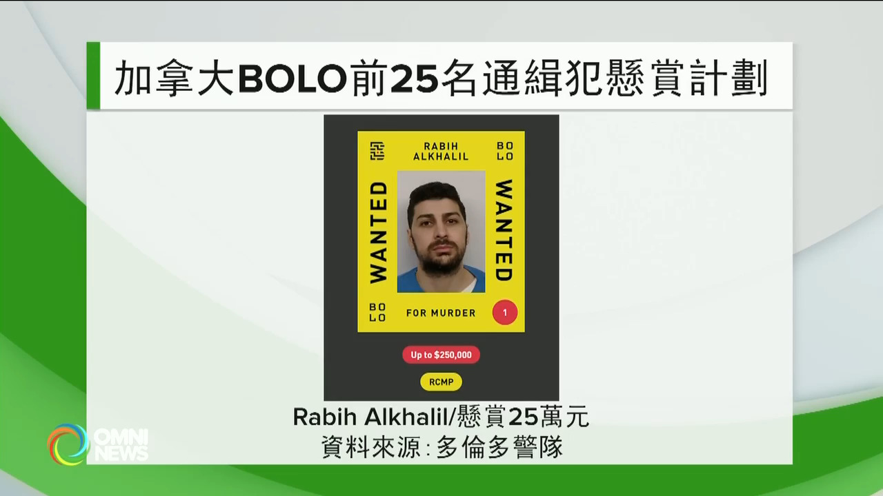 多市警隊公佈新一期通緝犯懸紅名單 (ON)