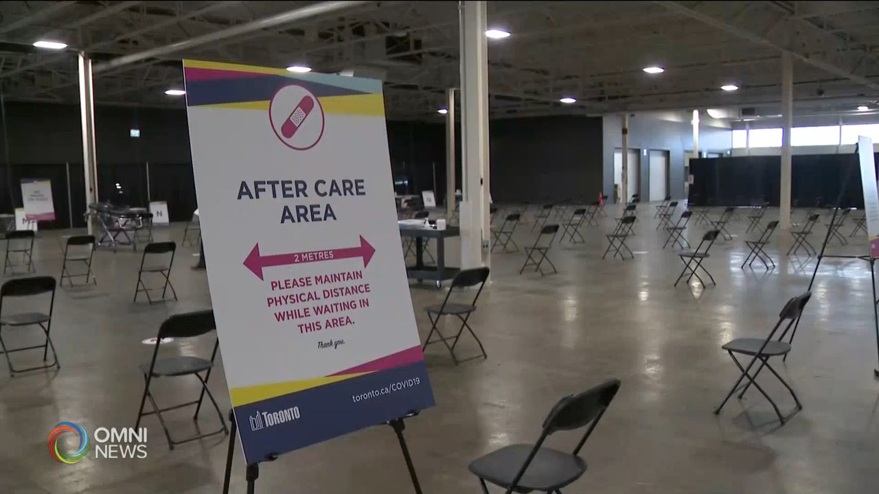 多市3個大型疫苗接種中心明早開放 -- Mar 16, 2021 (ON)