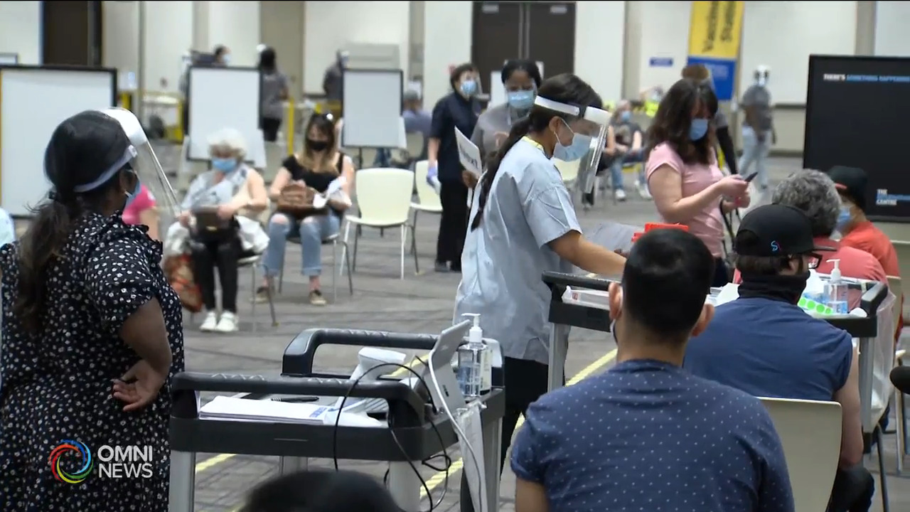 多倫多下月將關閉五個大型疫苗診所 -- Jul 28, 2021 (ON)