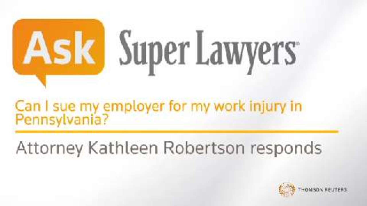 Can I sue my employer for my work injury in Pennsylvania?